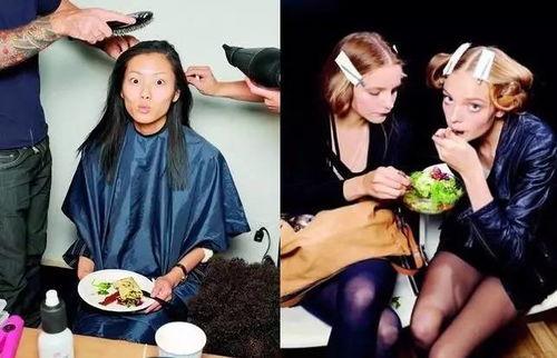 模特走秀吃瓜,模特们的趣味幕后花絮